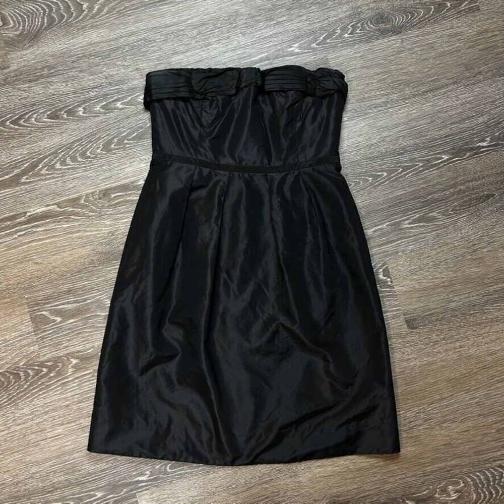 J. Crew LBD Strapless 100% Silk Taffeta Cocktail Semi-Formal Dress Size 10